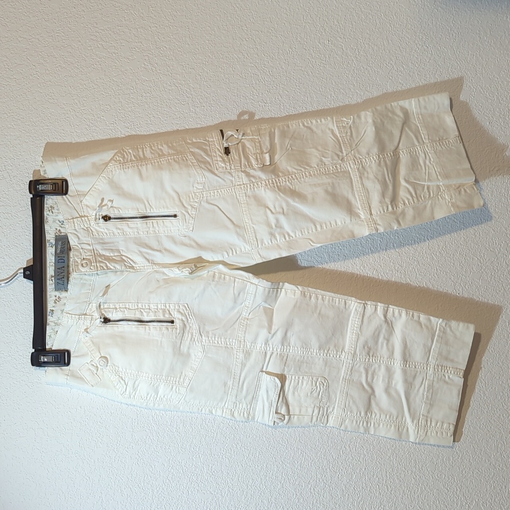 Zana Di Crisp White Capris Juniors Size 7 Pants